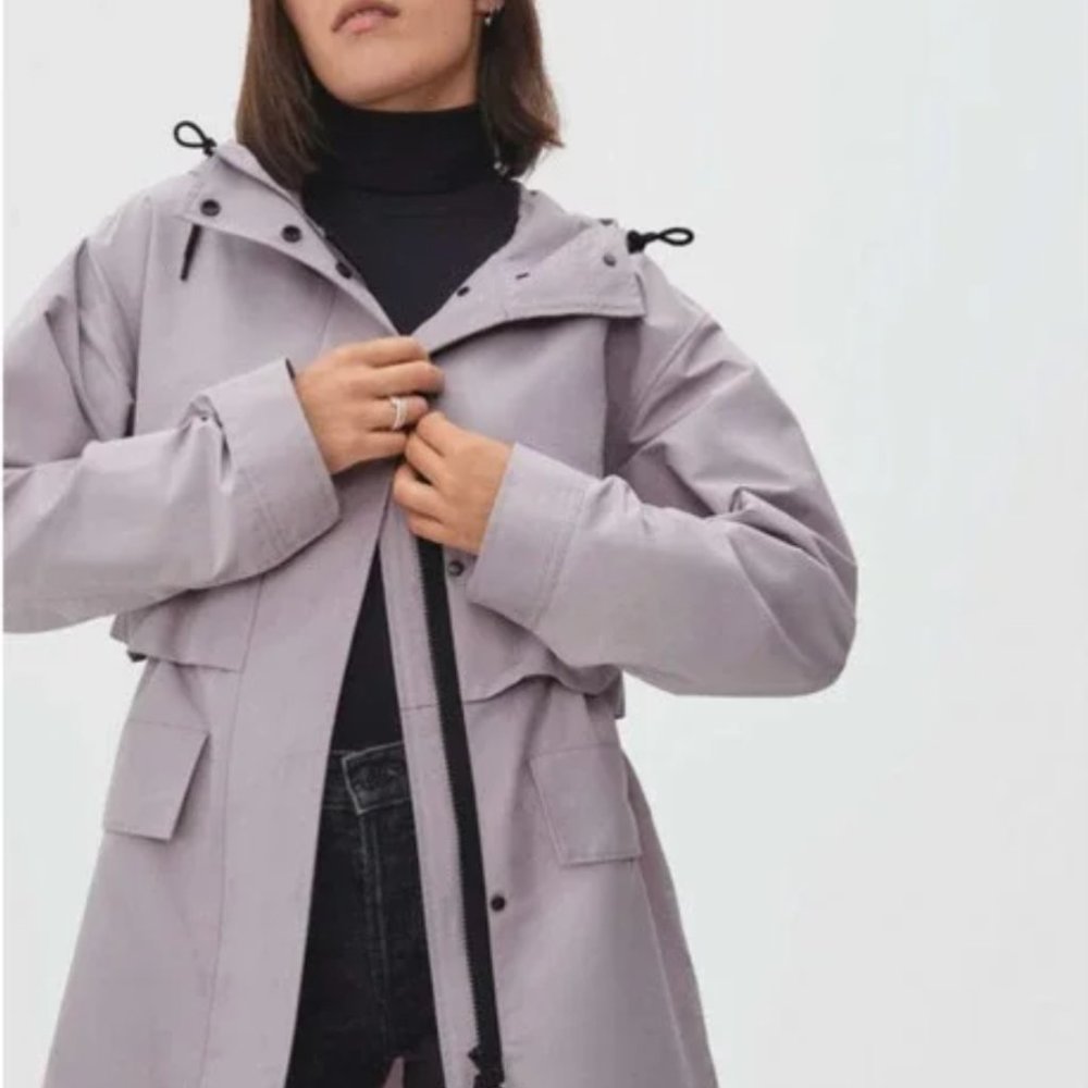 HTF Everlane The ReNew Anorak Rain Coat Light Purple